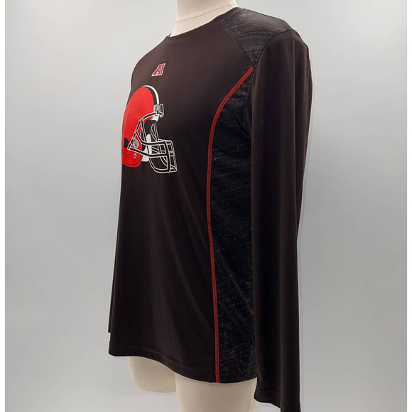 NFL Cleveland Browns Brown Long Sleeve TX3 Cool Athletic Top- L - Picture 11 of 11